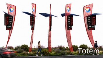 Totem for gas station by arkhenspaces